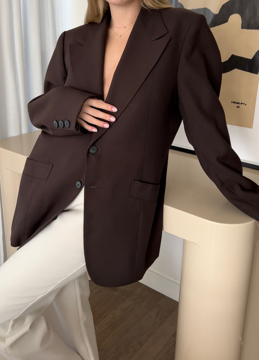 Single Breasted Brown Blazer